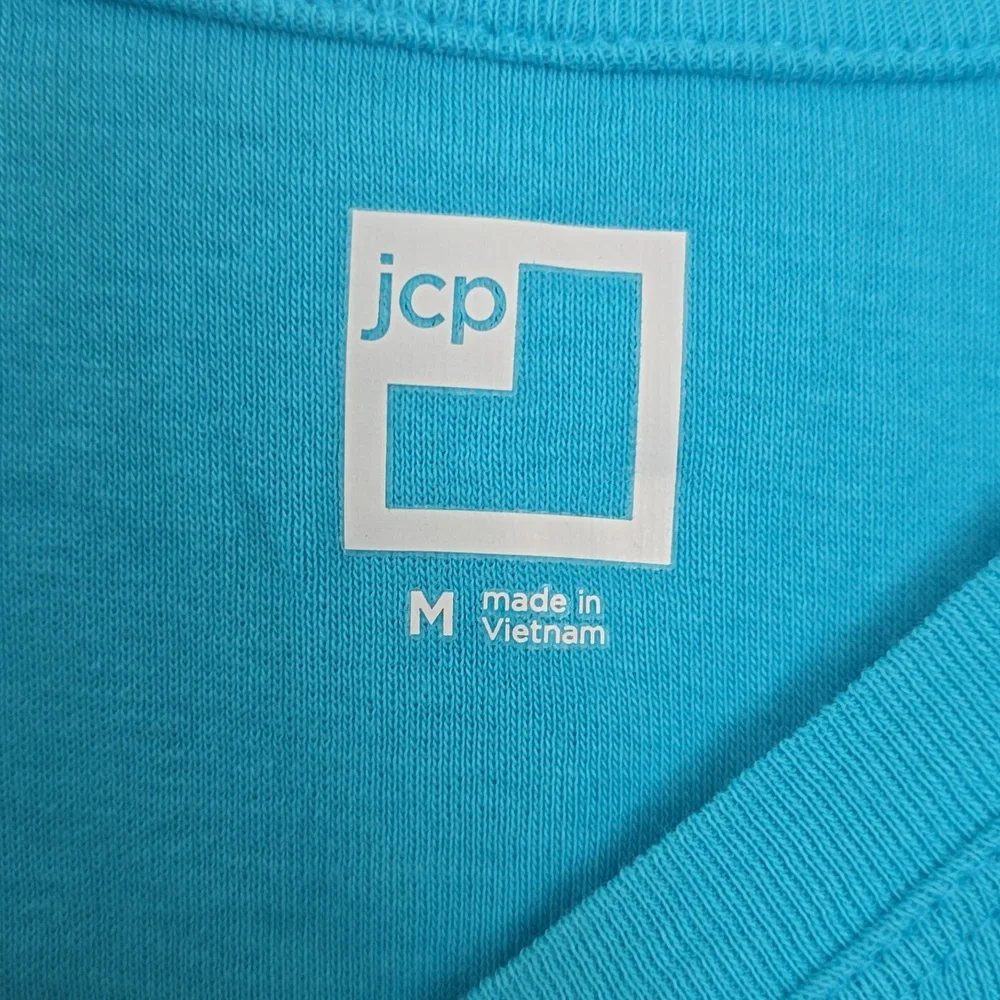 JCPenney Blue Short Sleeve Tee - Picture 2 of 3
